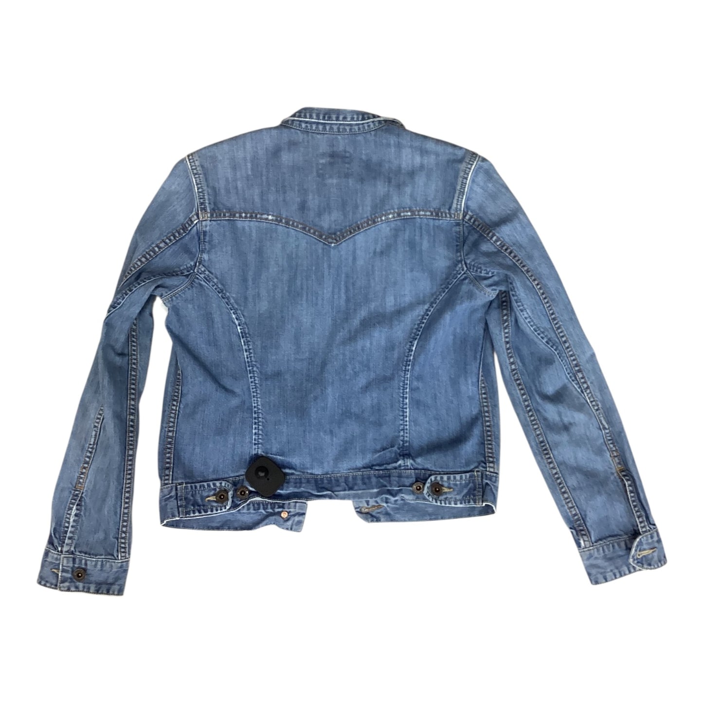 Jacket Denim By Lucky Brand In Blue Denim, Size:S