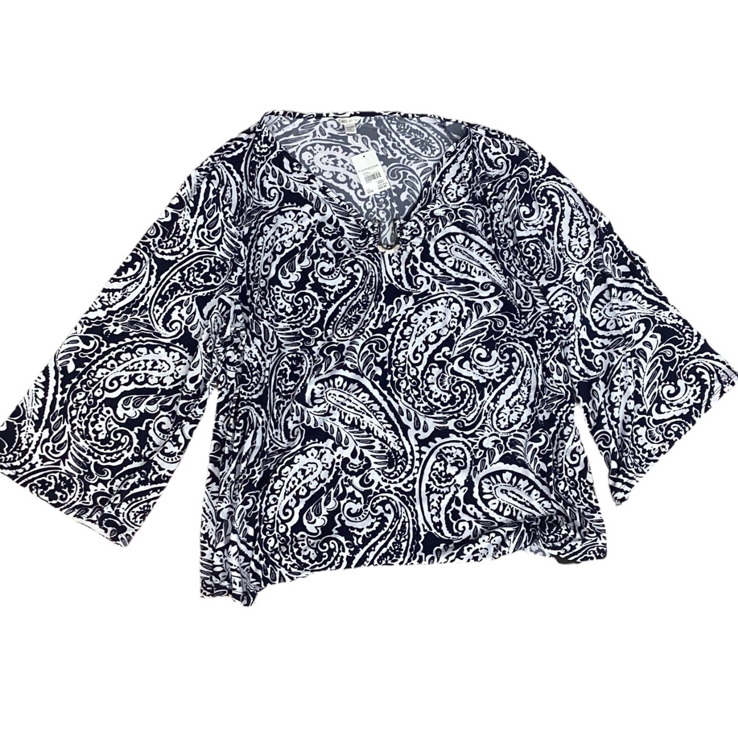 Top Ls By Cato In Navy, Size:2X