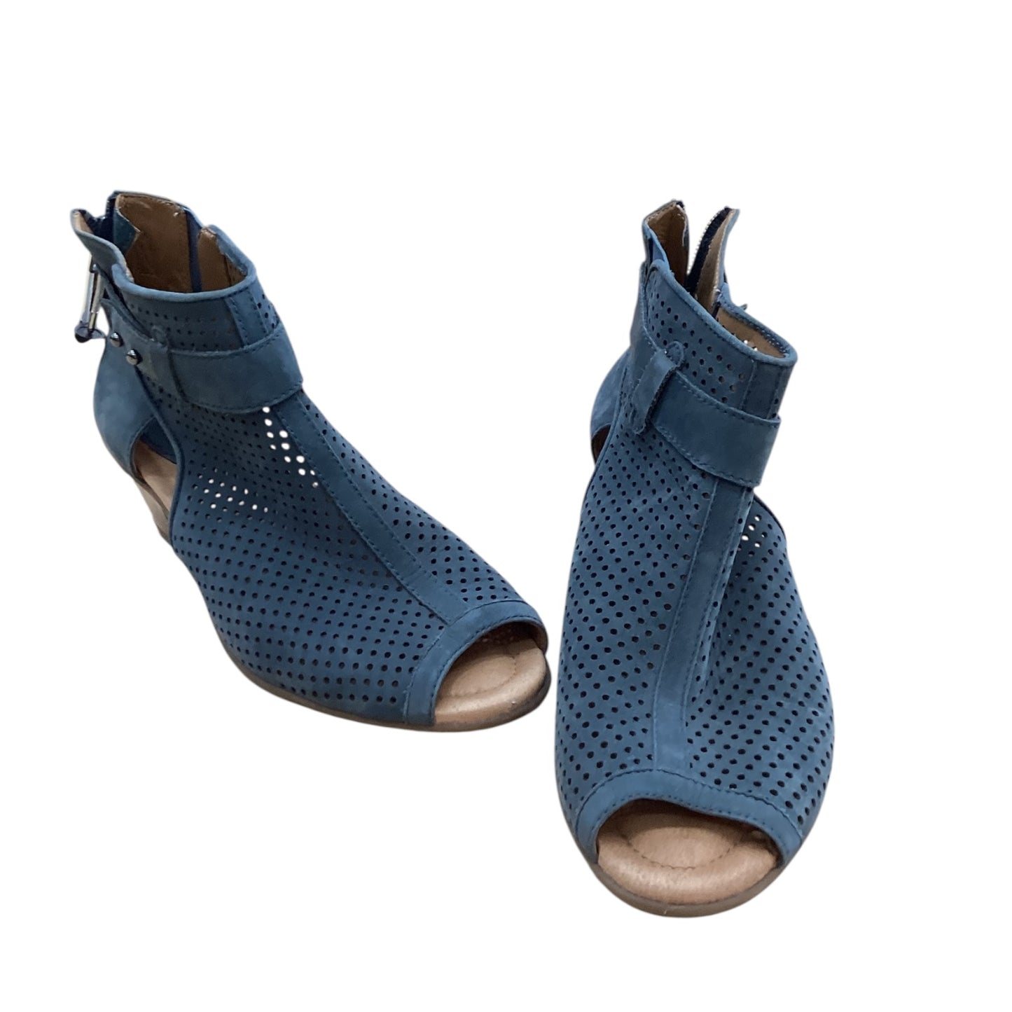 Sandals Heels Block By Earth In Green, Size:6.5