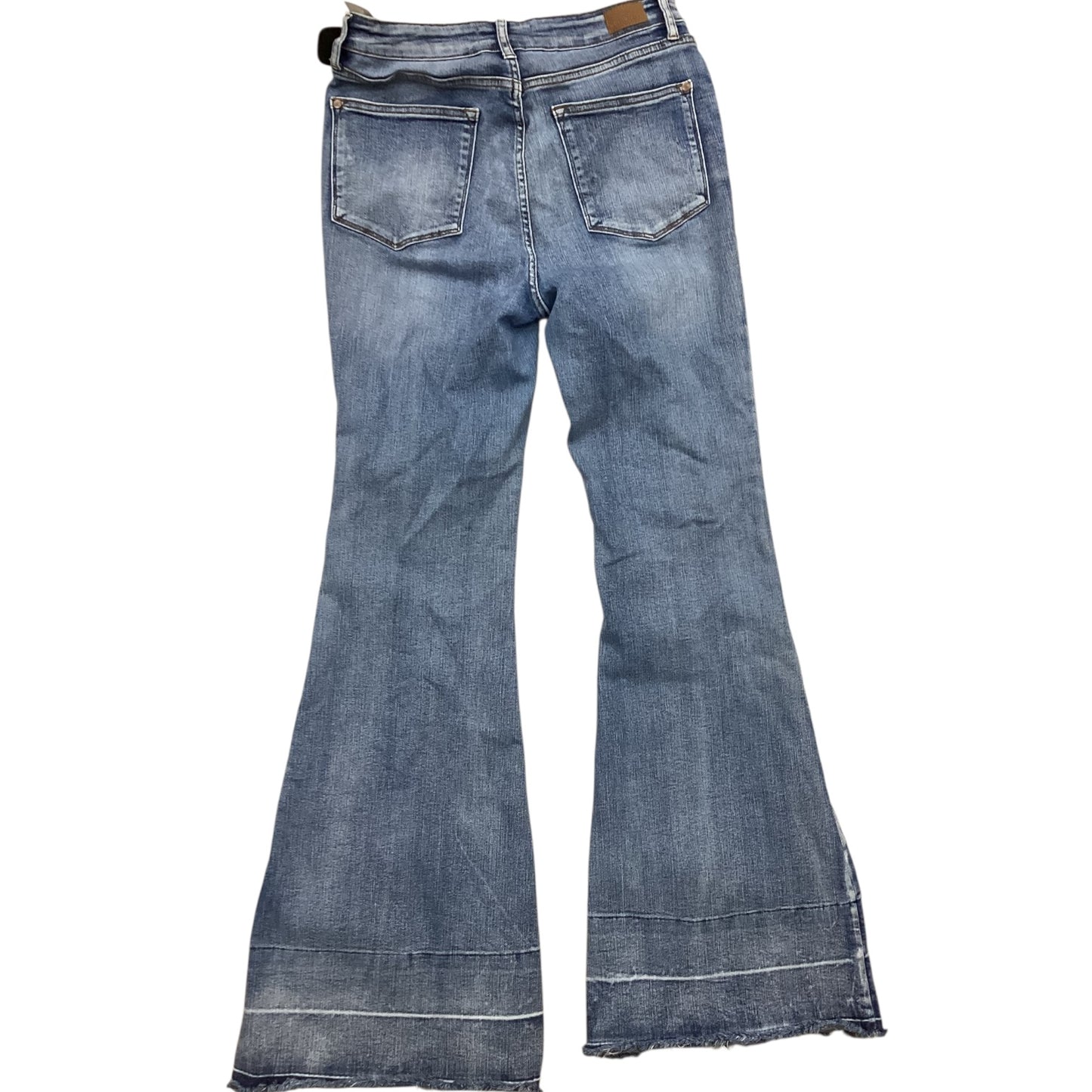 Jeans Flared By Judy Blue In Blue Denim, Size:12