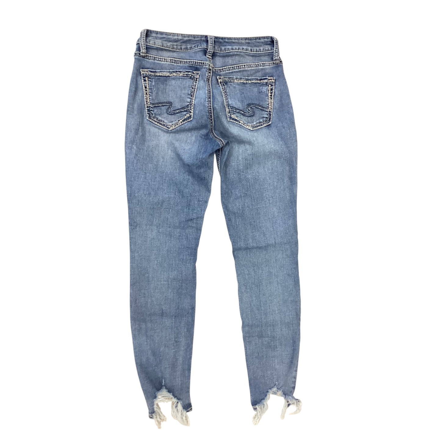 Jeans Straight By Silver In Blue Denim, Size:4