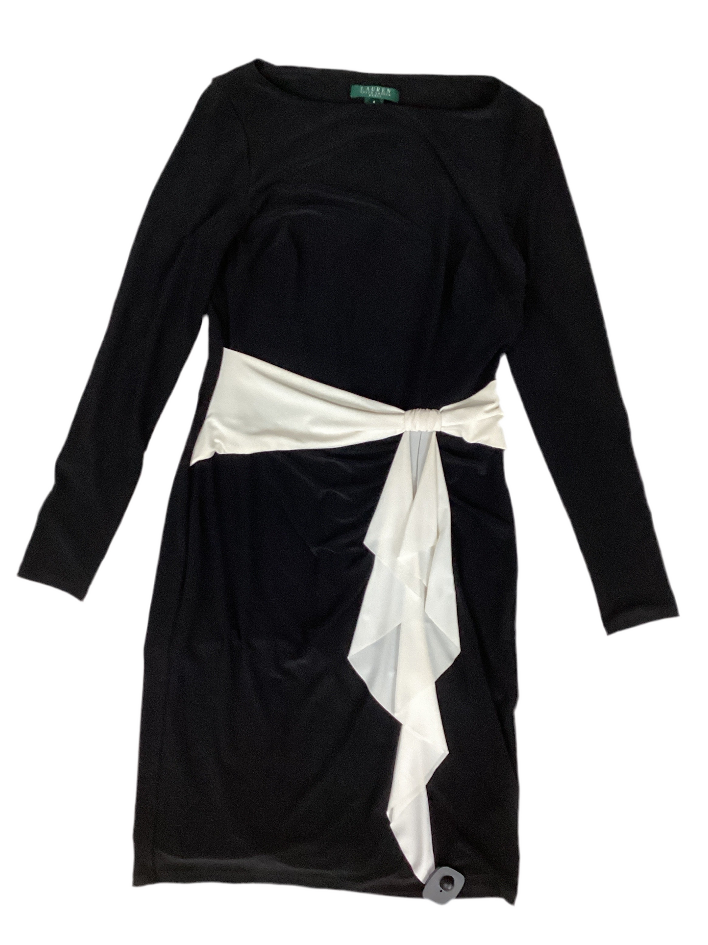 Dress Casual Midi By Lauren By Ralph Lauren In Black, Size:M