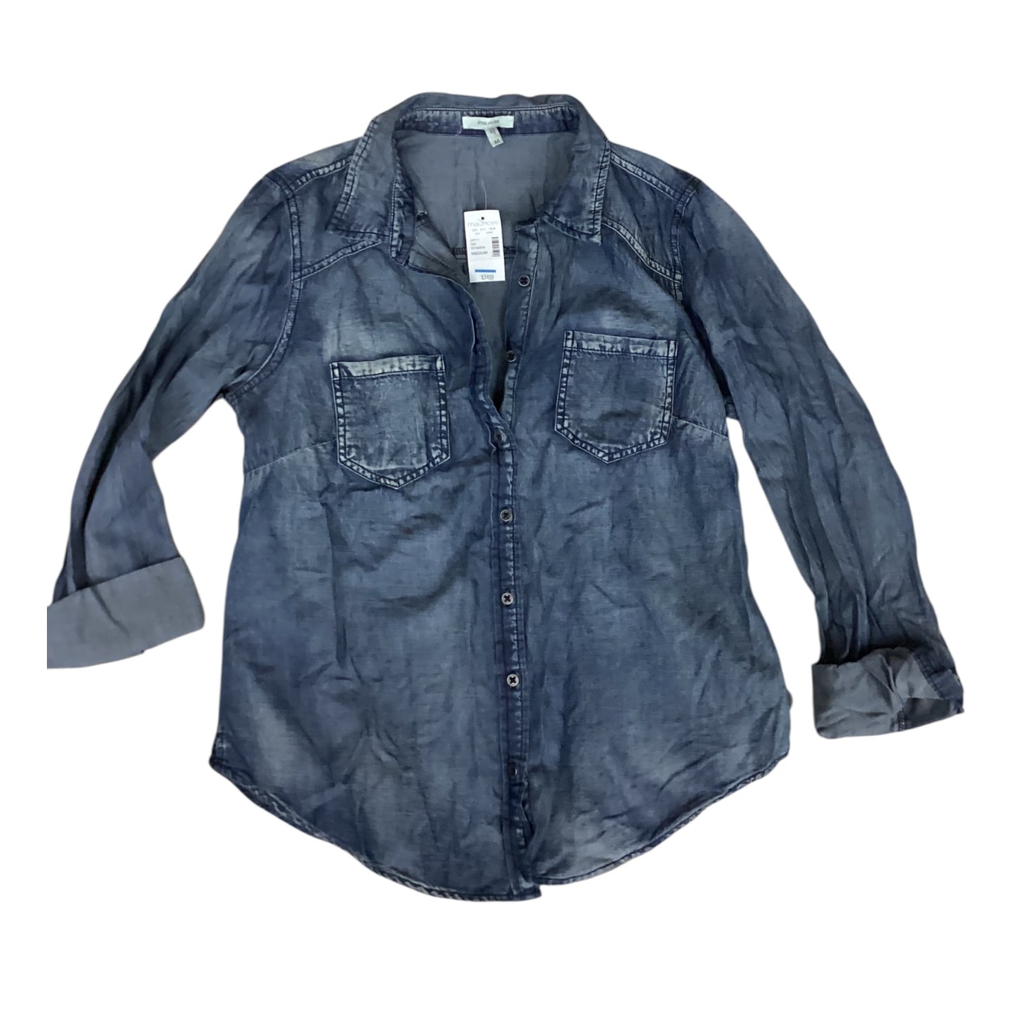 Top Ls By Maurices In Blue Denim, Size:M
