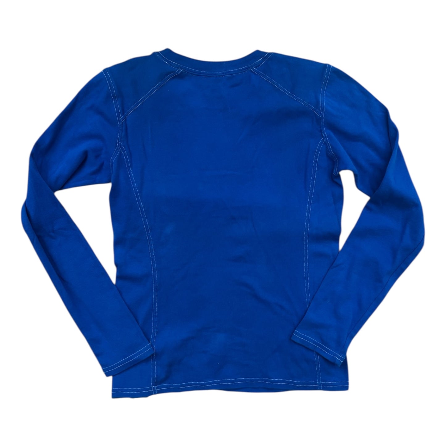 Athletic Top Ls Crewneck By The North Face In Blue, Size:L