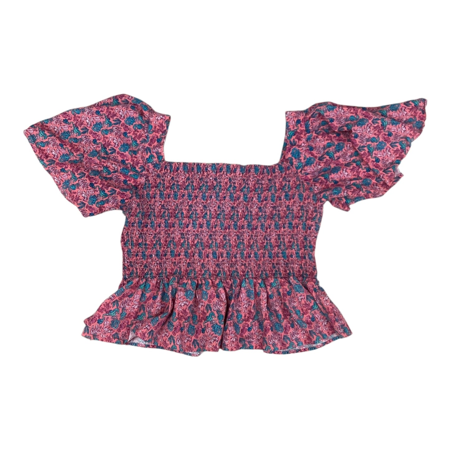 Top Ss By Simply Southern In Floral Print, Size:2X