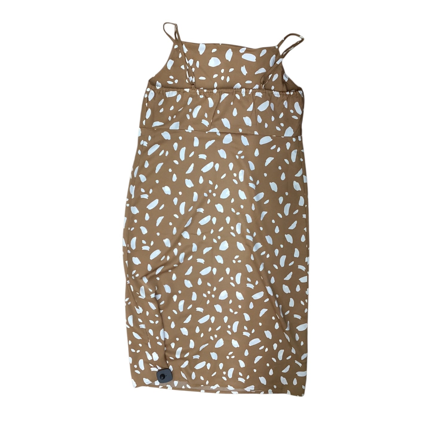 Dress Casual Midi By Old Navy In Tan & White, Size:M