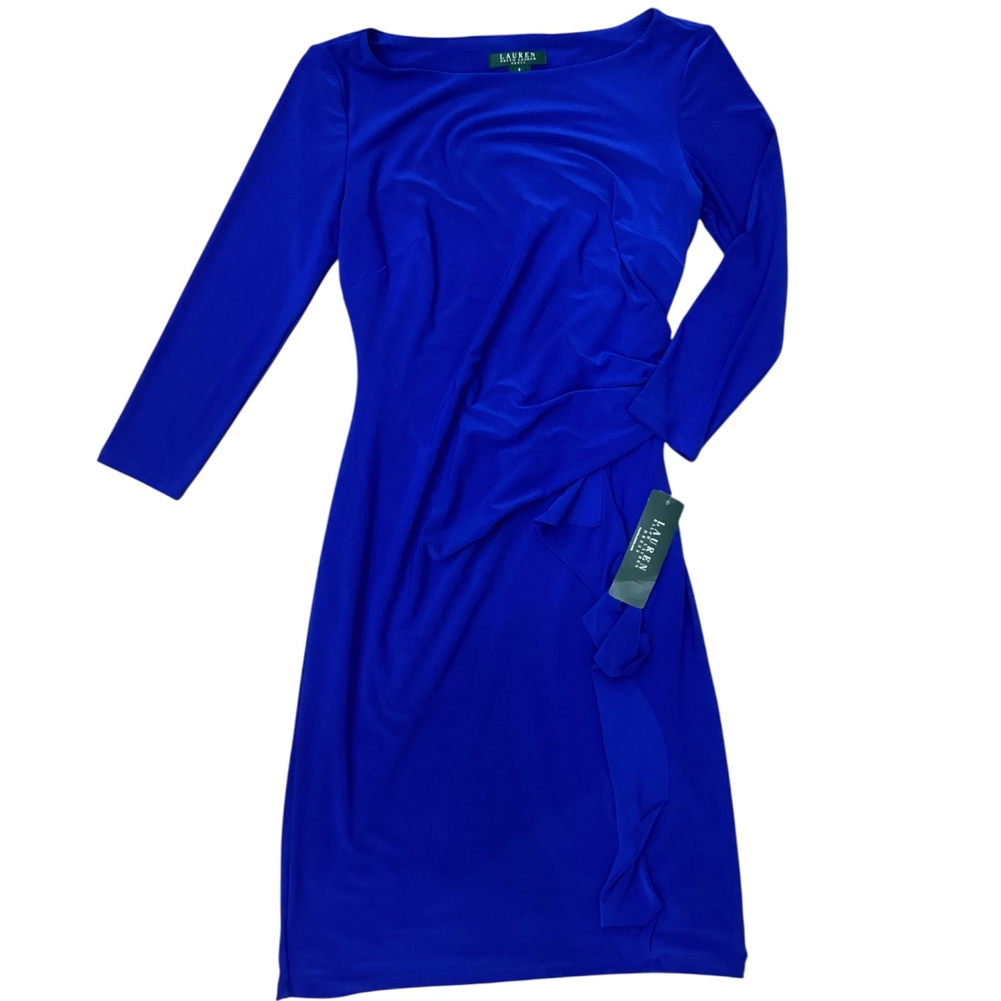 Dress Casual Midi By Lauren By Ralph Lauren In Blue, Size:M