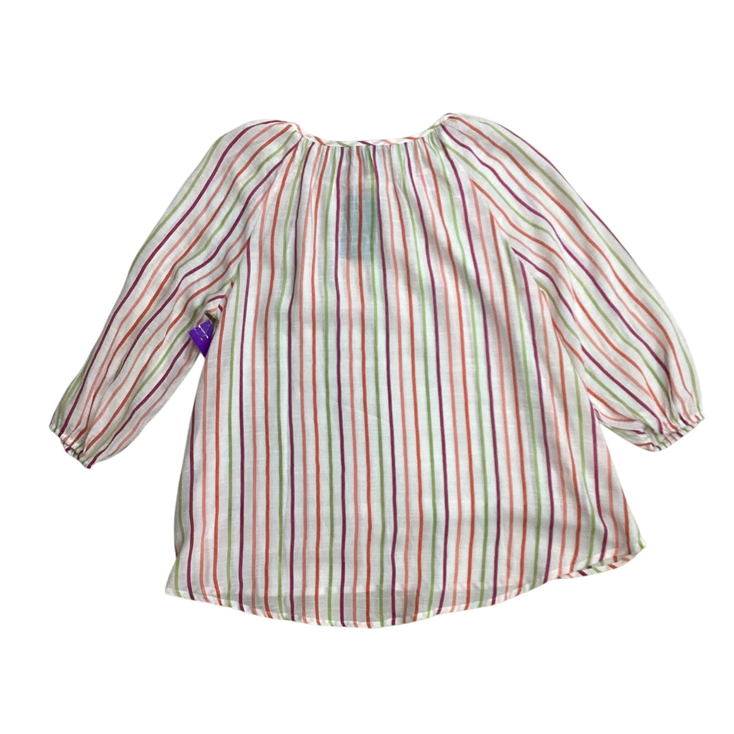 Top 3/4 Sleeve By Fred David In Striped Pattern, Size:M