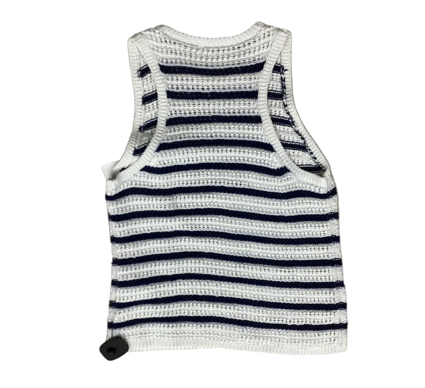 Vest Sweater By Madewell In Blue & White, Size:Xl
