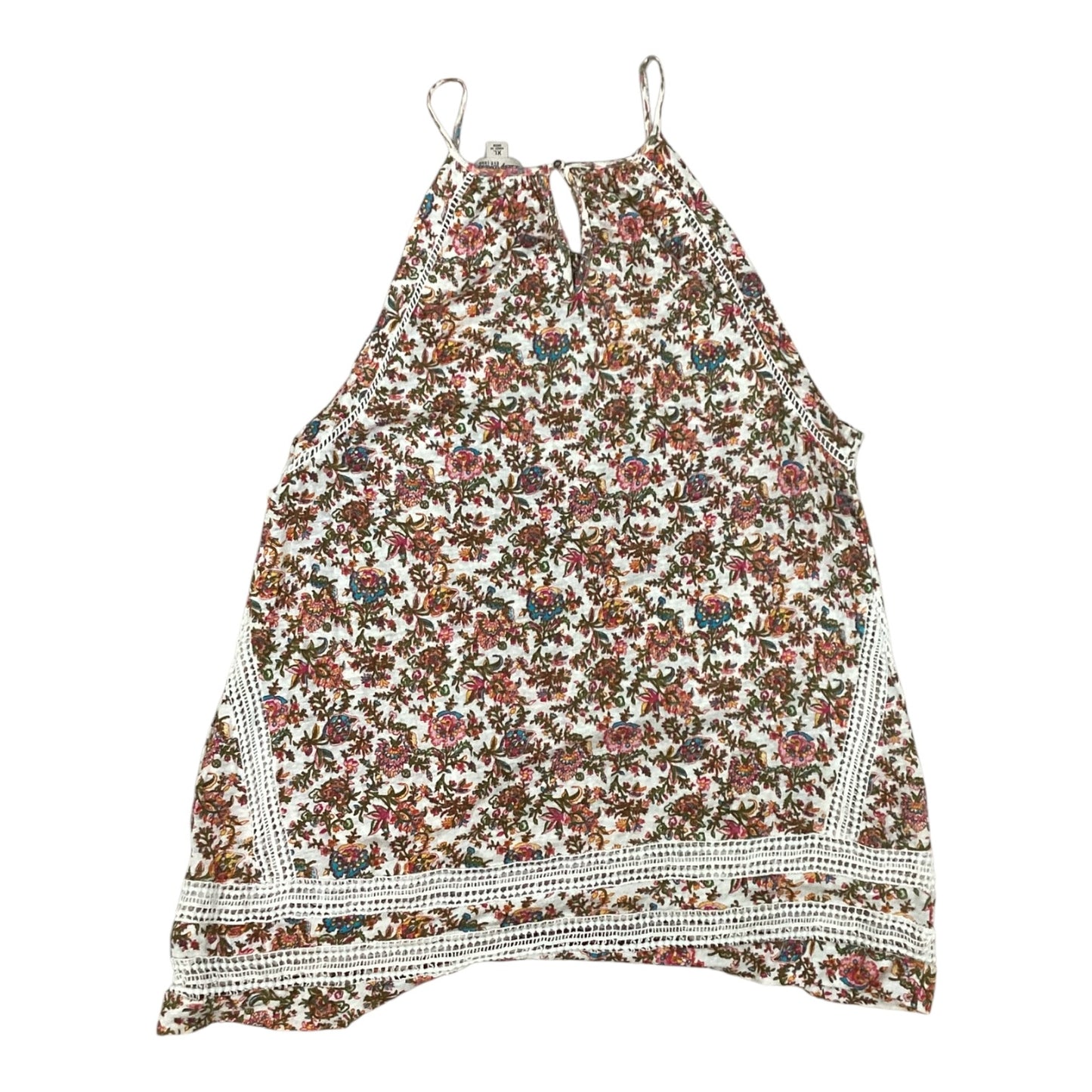 Top Sleeveless By Lucky Brand In Floral Print, Size:Xl