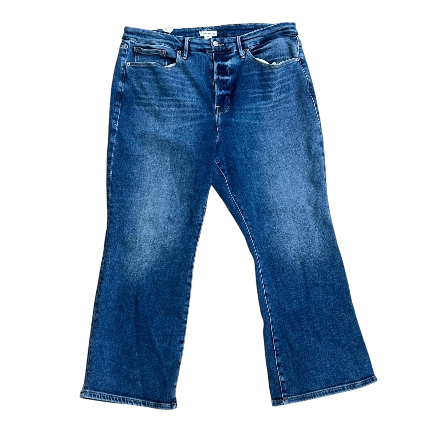 Jeans Wide Leg By Good American In Blue Denim, Size:20