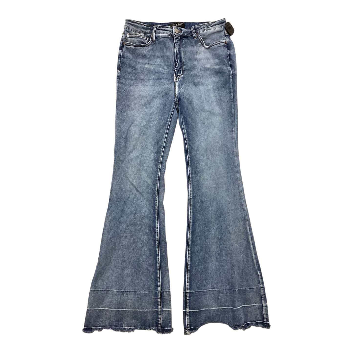 Jeans Flared By Judy Blue In Blue Denim, Size:12