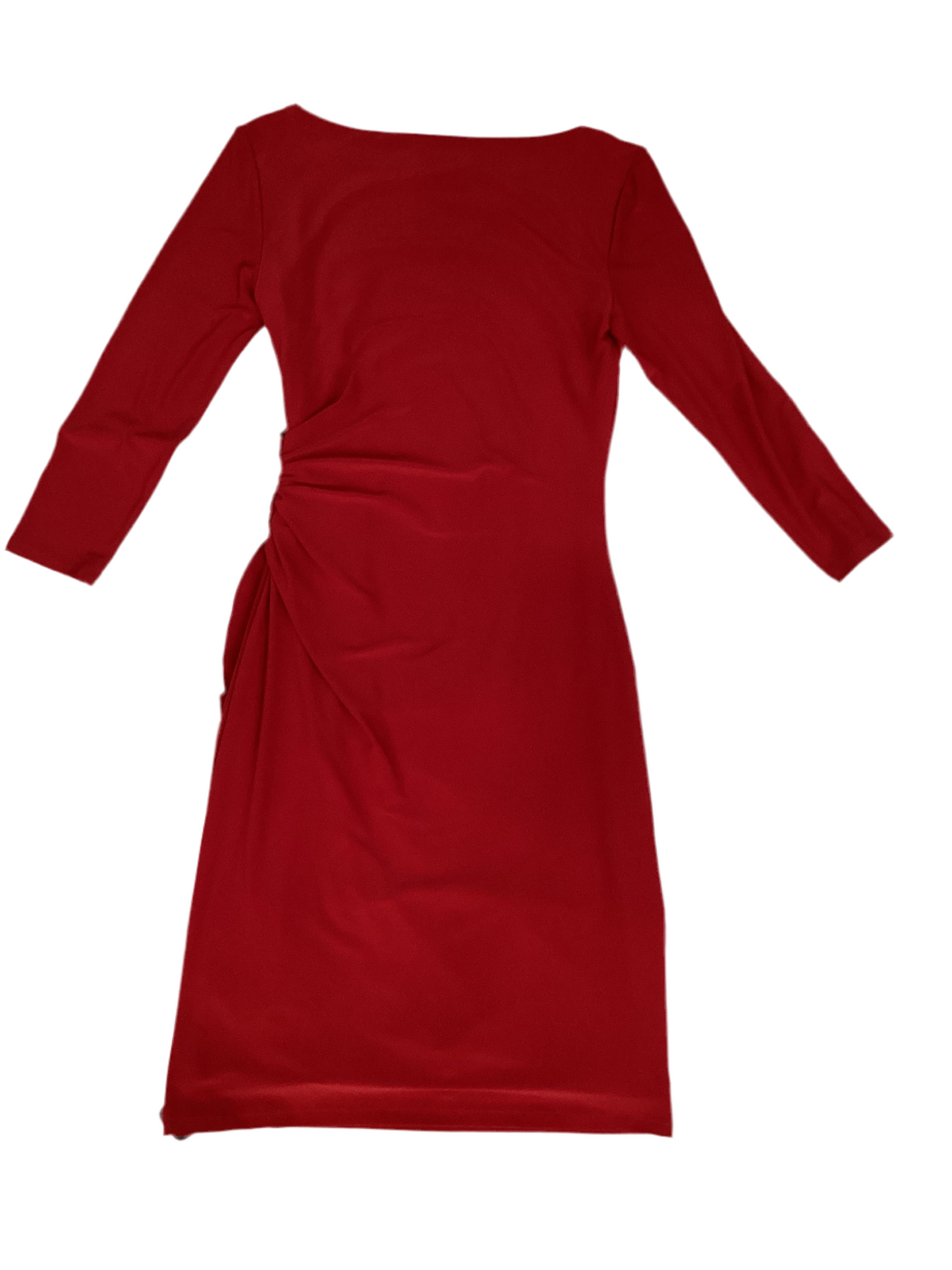 Dress Casual Midi By Lauren By Ralph Lauren In Red, Size:M