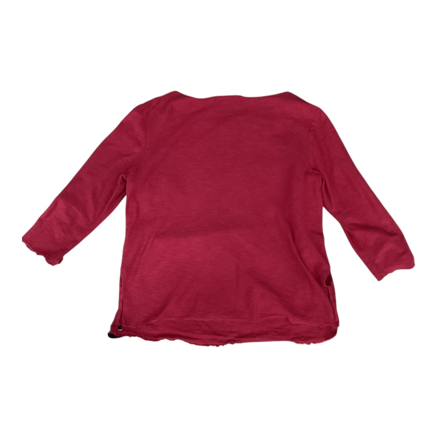 Top 3/4 Sleeve By Cut Loose In Red, Size:Xs