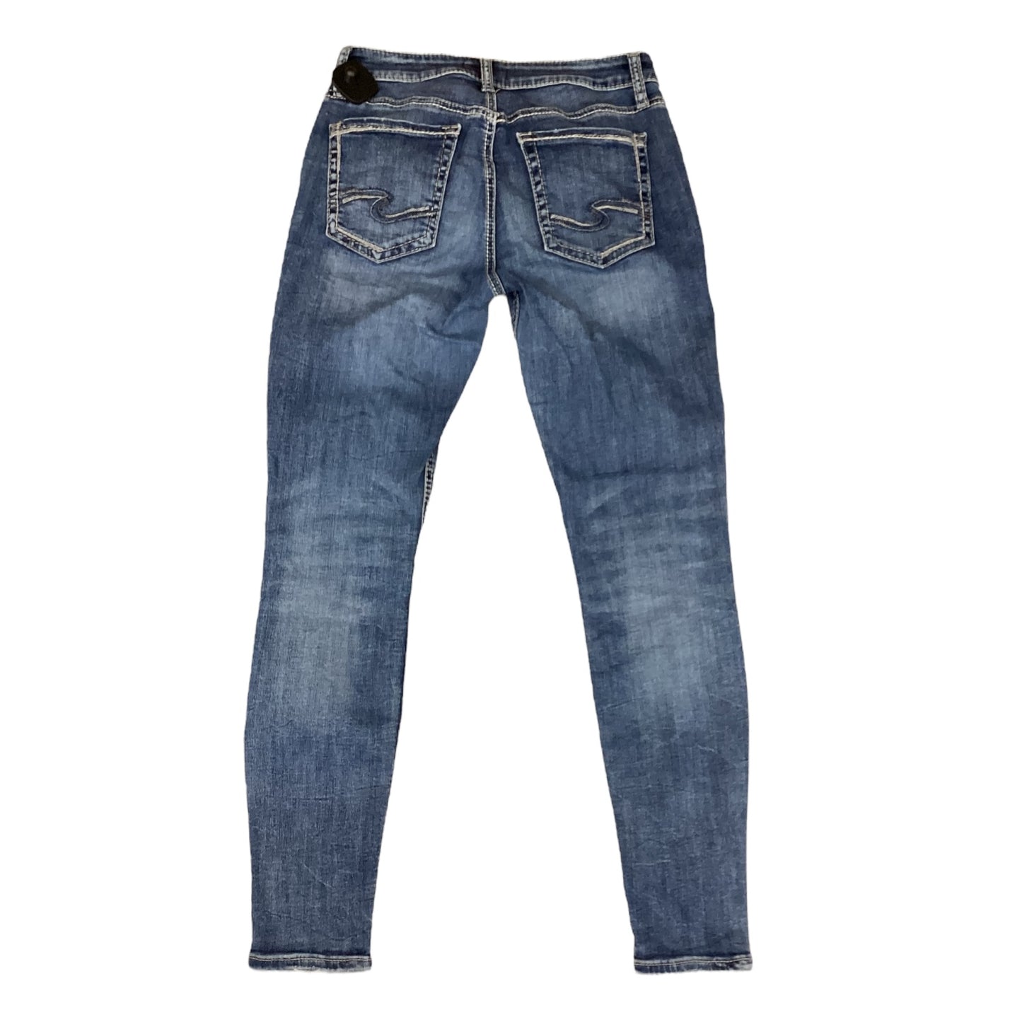 Jeans Skinny By Silver In Blue Denim, Size:4
