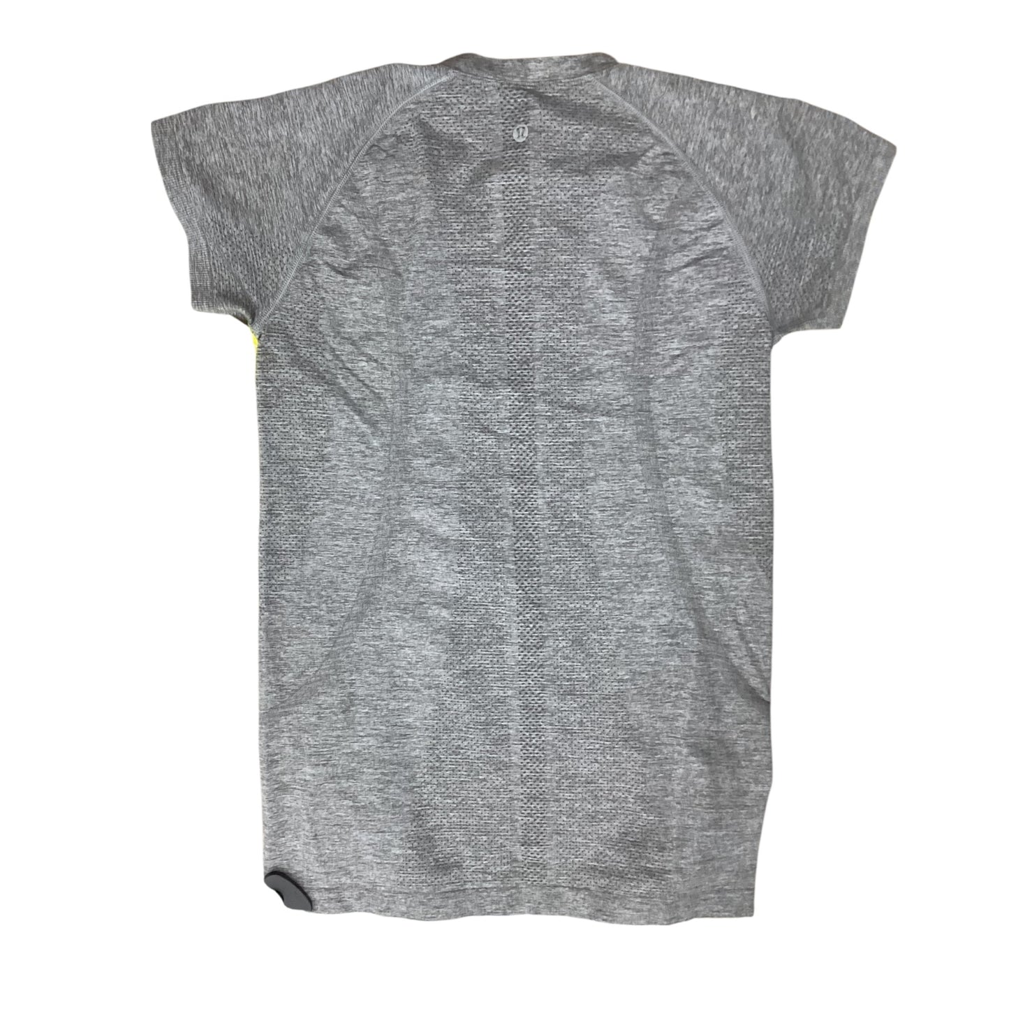 Athletic Top Ss By Lululemon In Grey, Size:L