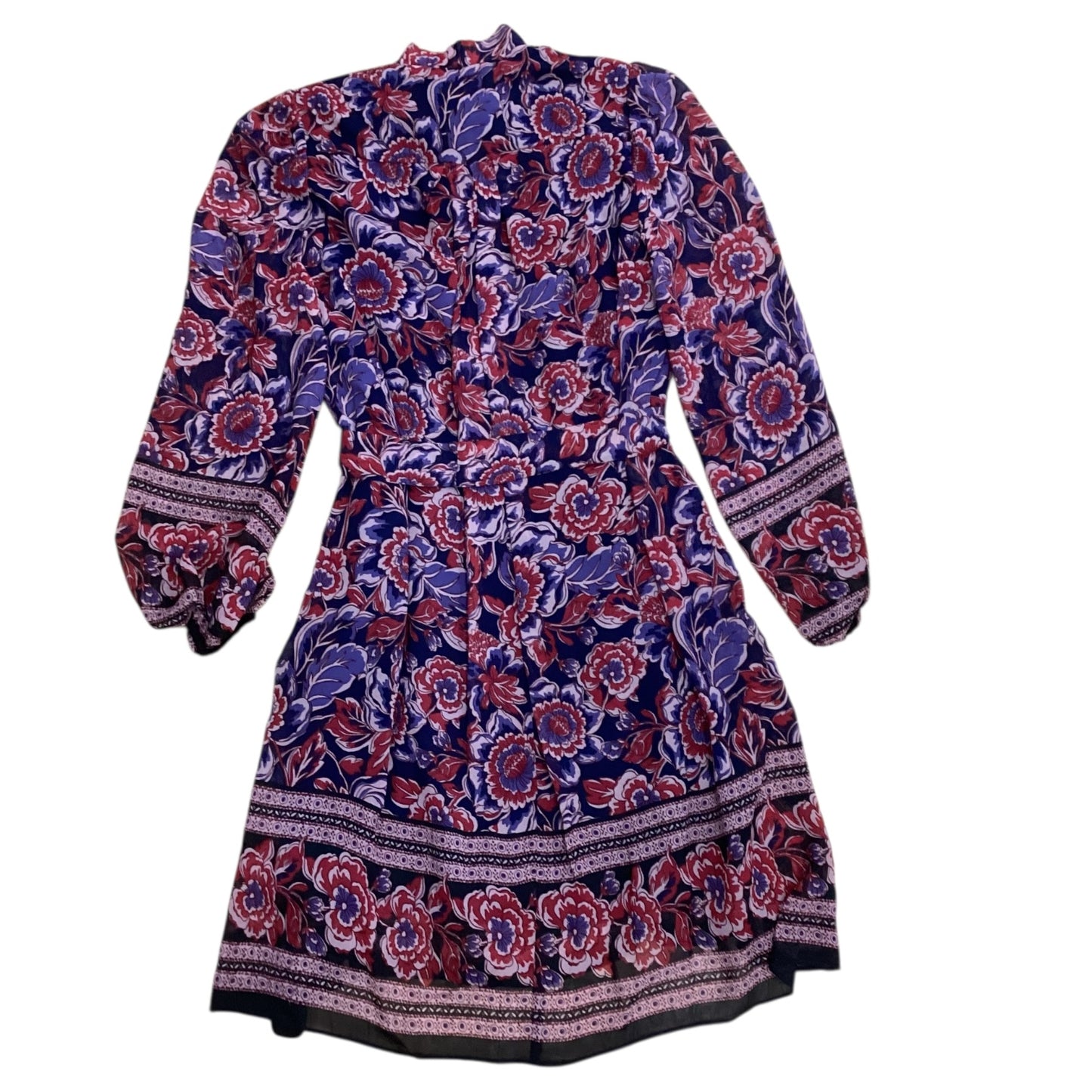 Dress Casual Midi By Donna Ricco In Blue & Red, Size:S