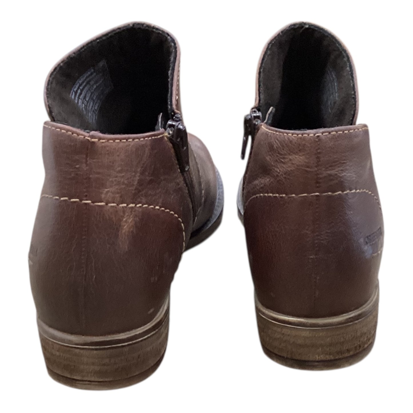 Boots Ankle Heels By Josef Seibel In Tan, Size:8