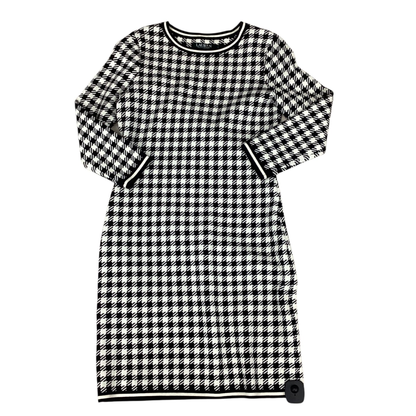 Dress Casual Midi By Lauren By Ralph Lauren In Geometric Pattern, Size:S