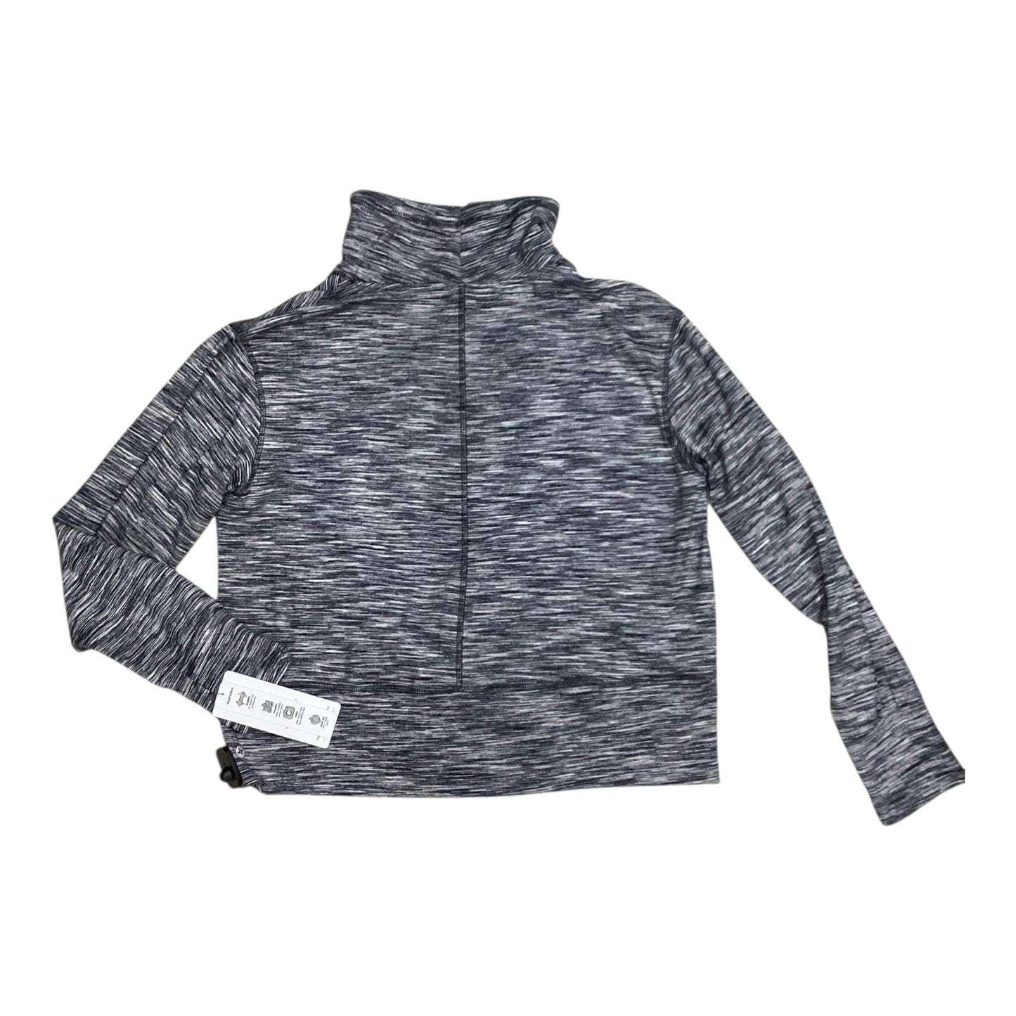 Athletic Top Ls Collar By Rbx In Black & White, Size:L