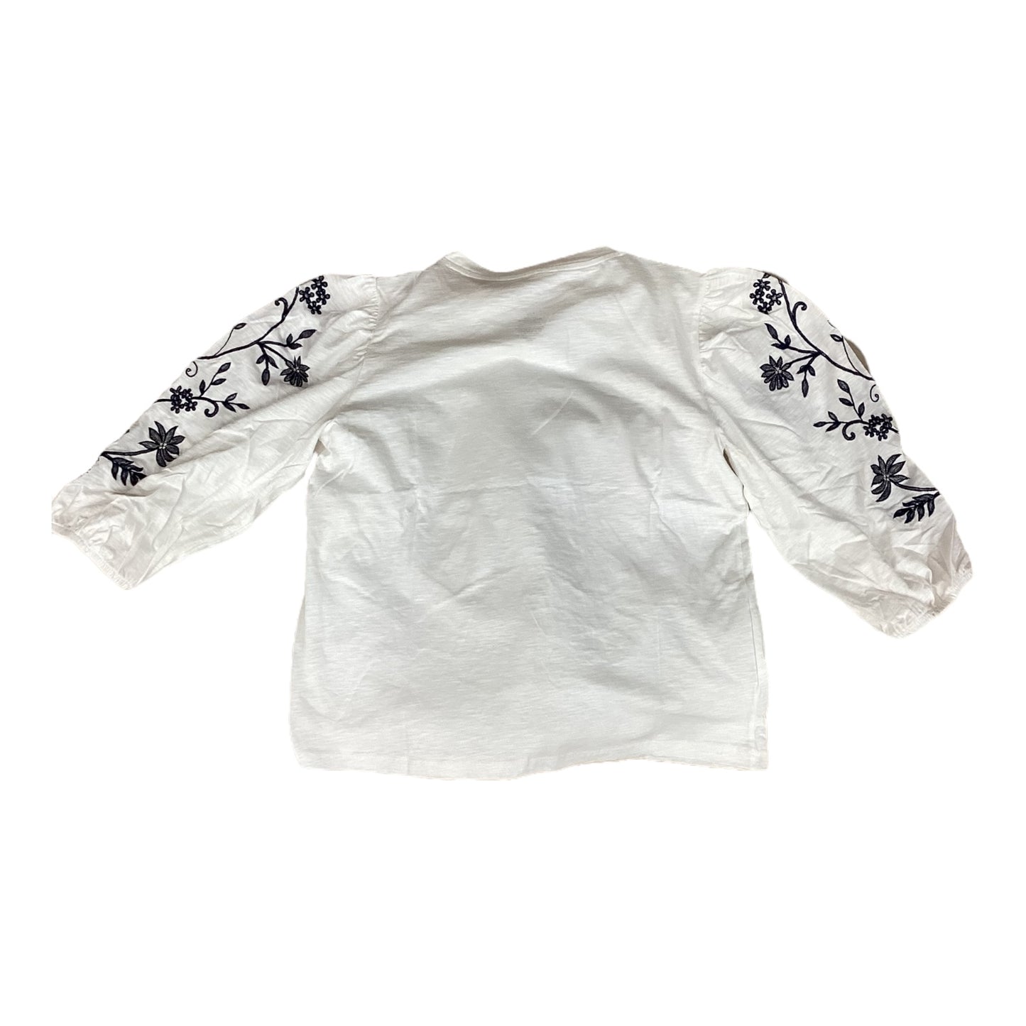 Top 3/4 Sleeve By St Johns Bay In Blue & White, Size:Xlp