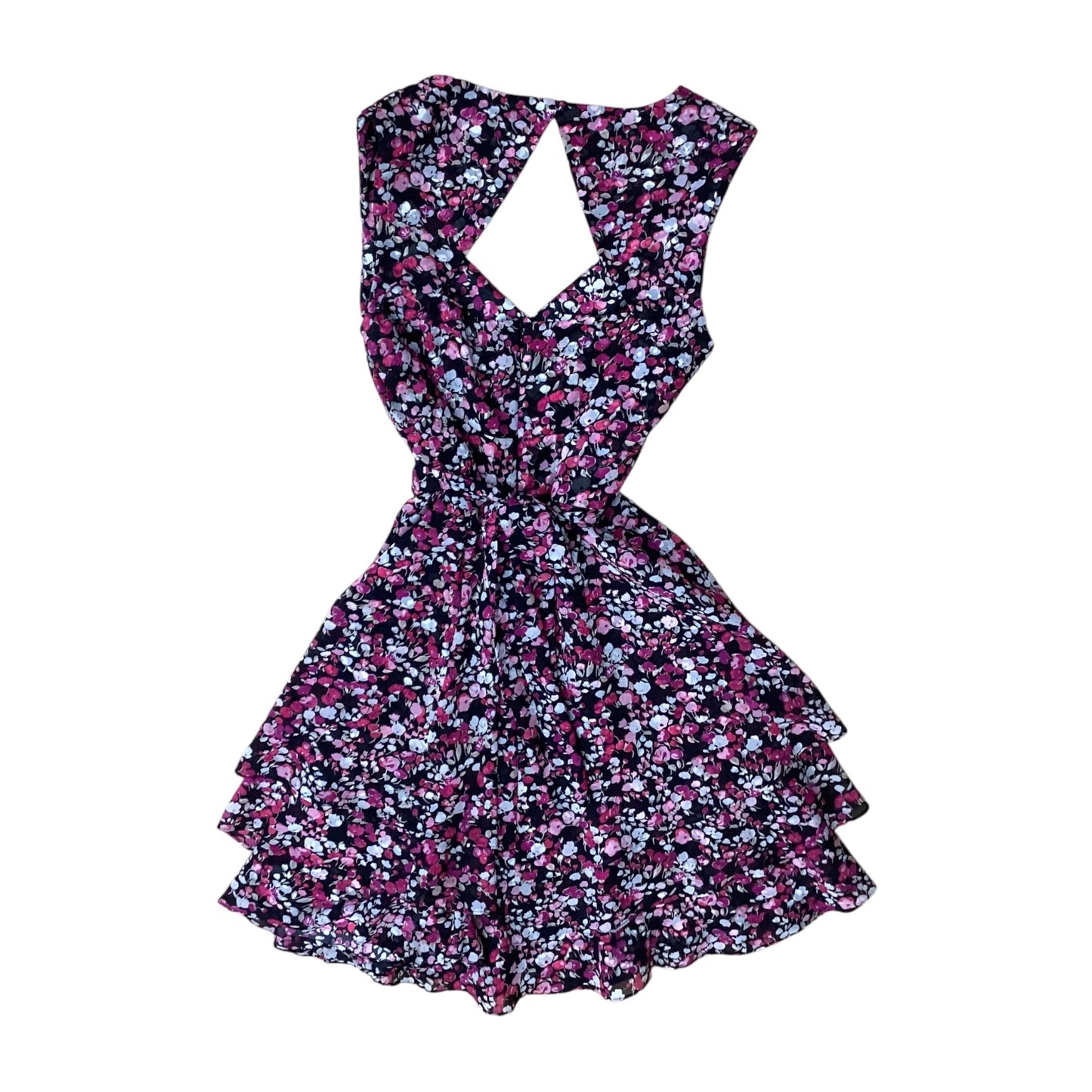 Dress Casual Midi By White House Black Market In Black & Pink, Size:L