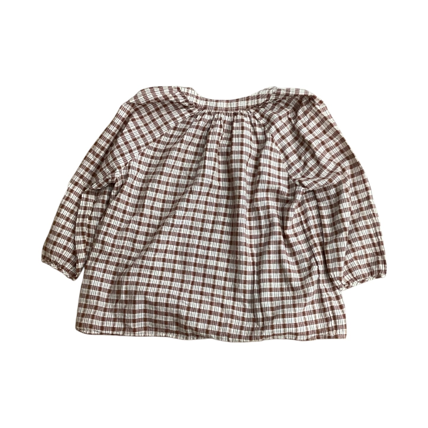 Top 3/4 Sleeve By Universal Thread In Checkered Pattern, Size:M