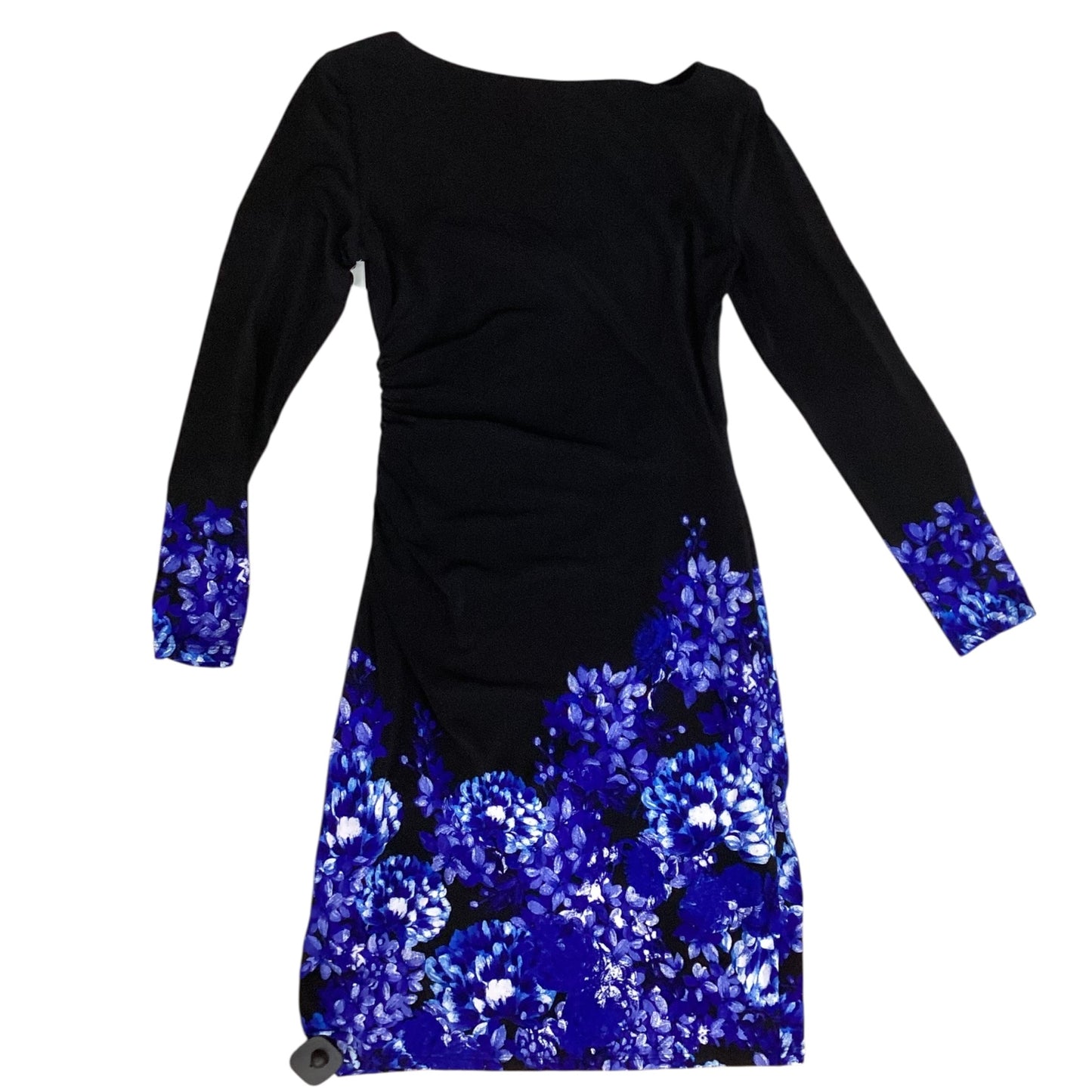 Dress Casual Midi By Lauren By Ralph Lauren In Black & Blue, Size:M