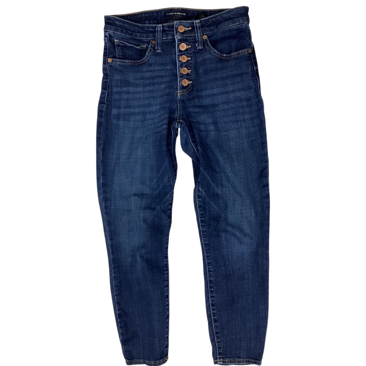 Jeans Skinny By Lucky Brand In Blue Denim, Size:6
