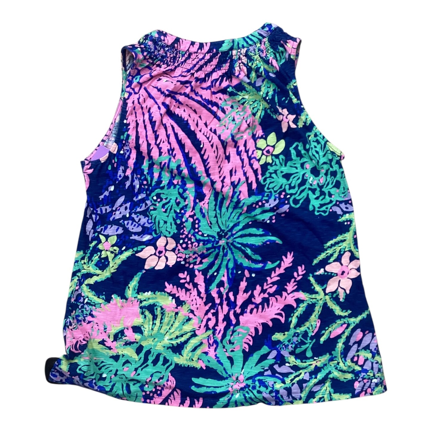 Tank Top Designer By Lilly Pulitzer In Blue & Pink, Size:S