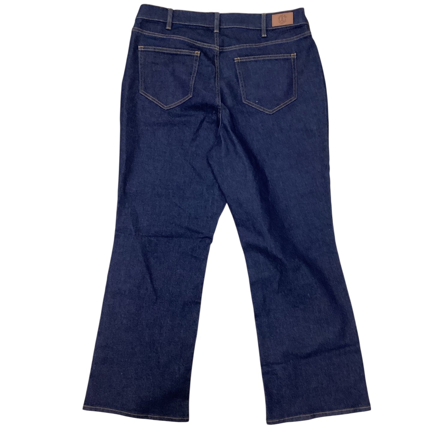 Jeans Straight By Lands End In Blue Denim, Size:18