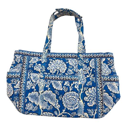 Tote By Vera Bradley In Blue & White, Size:Large