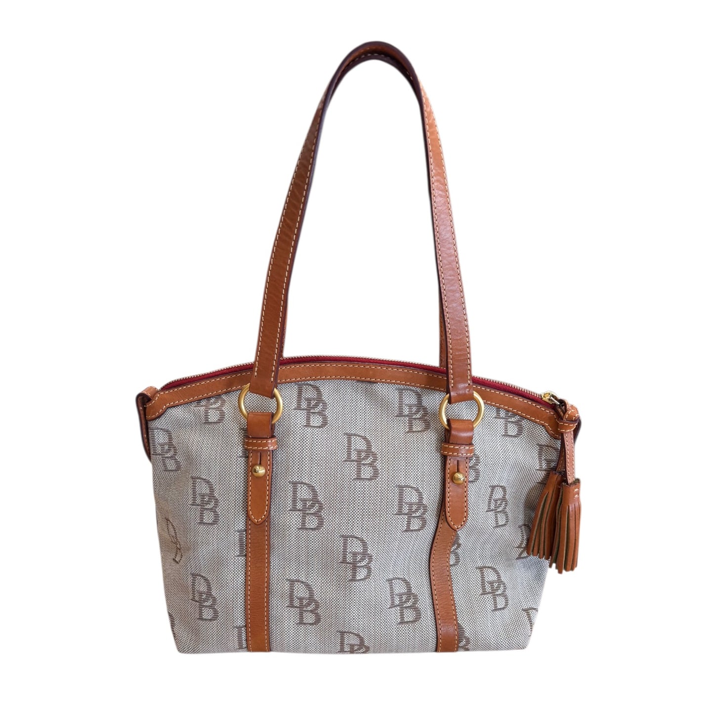 Handbag Designer By Dooney And Bourke In Cream, Size:Medium