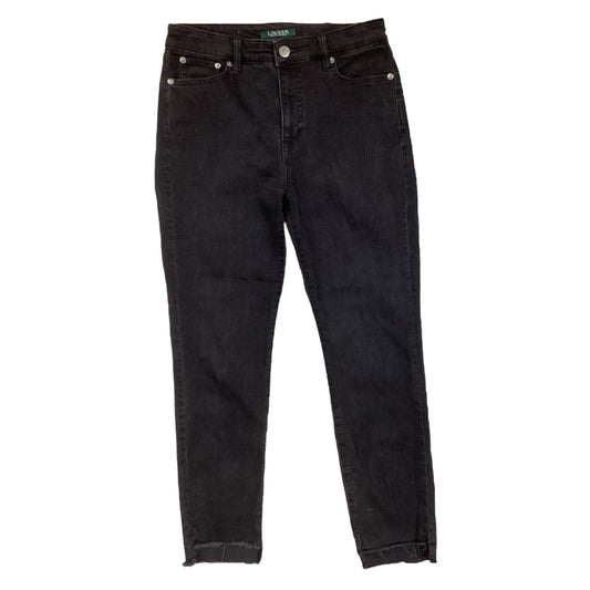 Jeans Straight By Lauren By Ralph Lauren In Black, Size:4