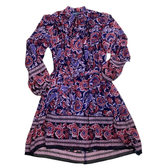 Dress Casual Midi By Donna Ricco In Blue & Red, Size:S