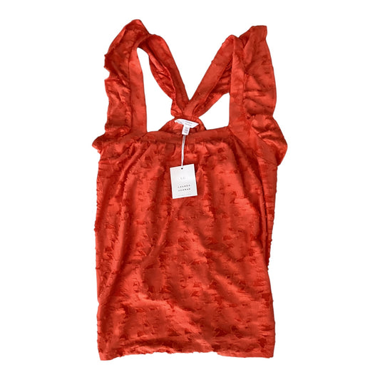 Top Sleeveless By Lc Lauren Conrad In Orange, Size:L