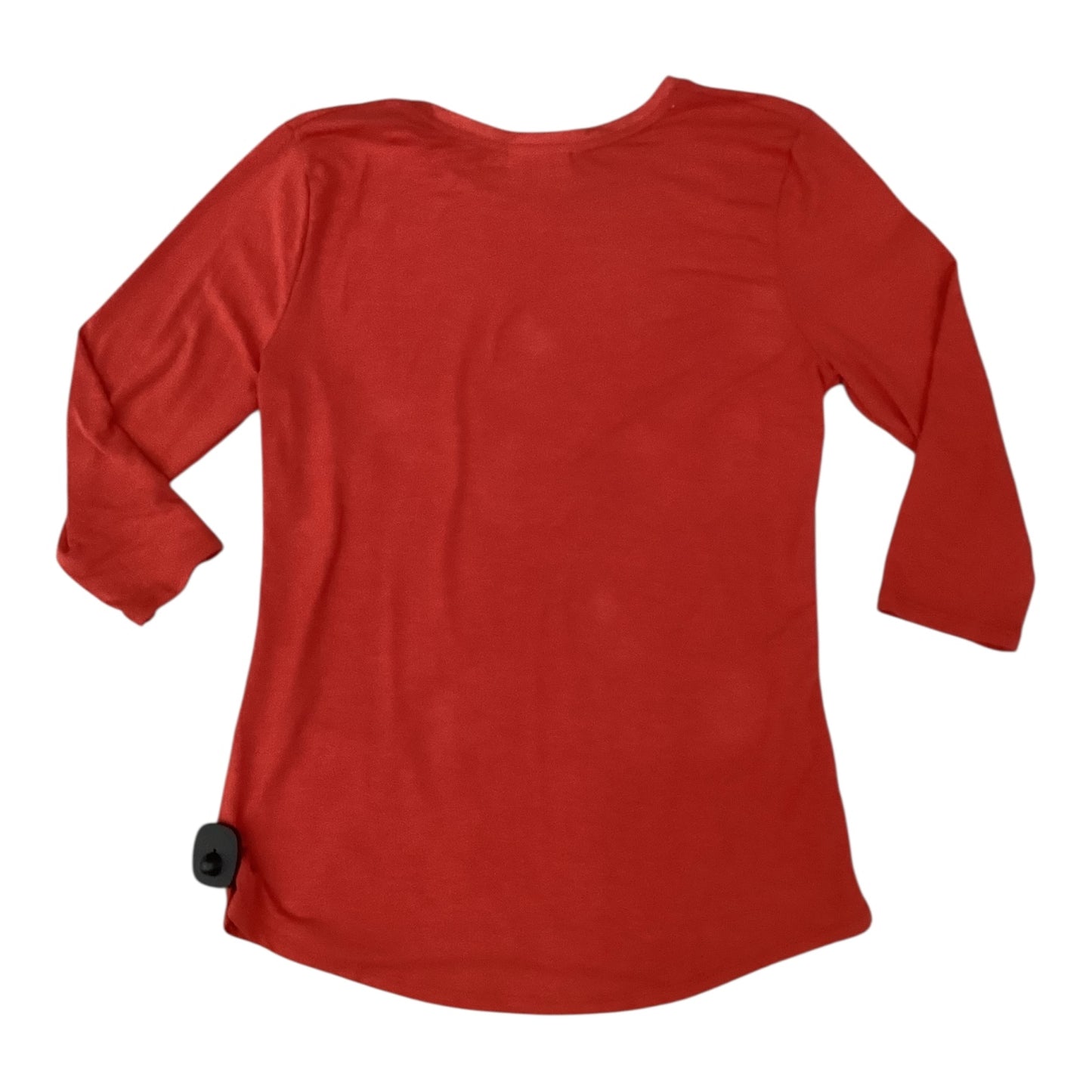 Top 3/4 Sleeve By Bobbie Brooks In Orange, Size:L
