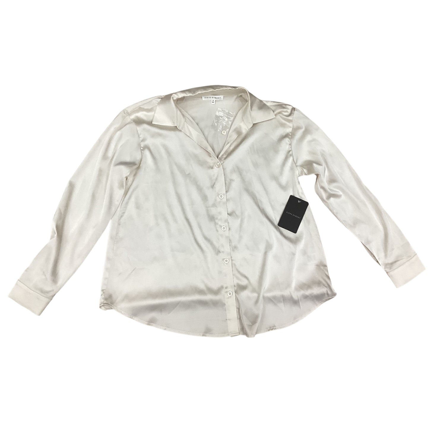 Blouse Ls By Clothes Mentor In Cream, Size:S