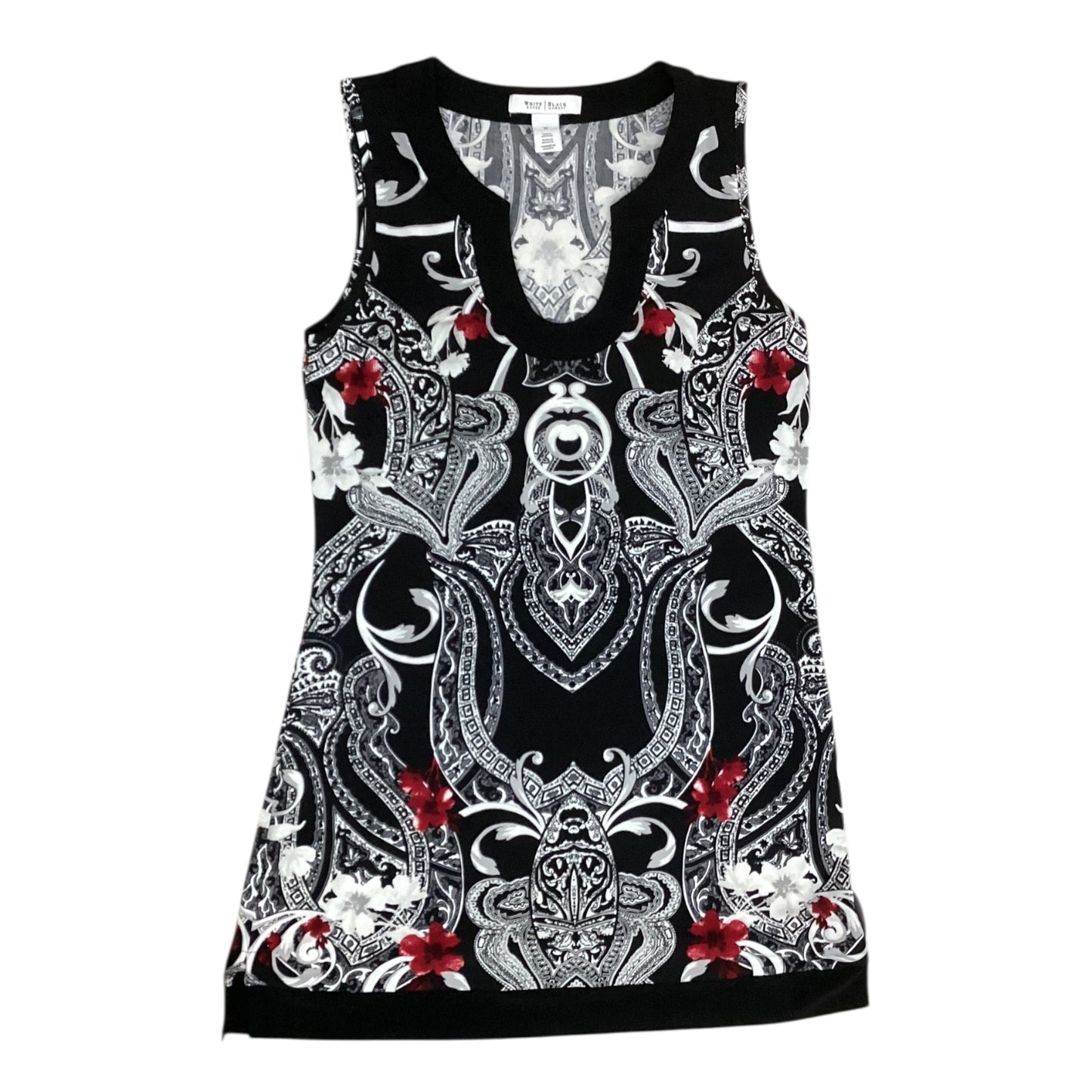 Dress Casual Short By White House Black Market In Black & Red, Size:M