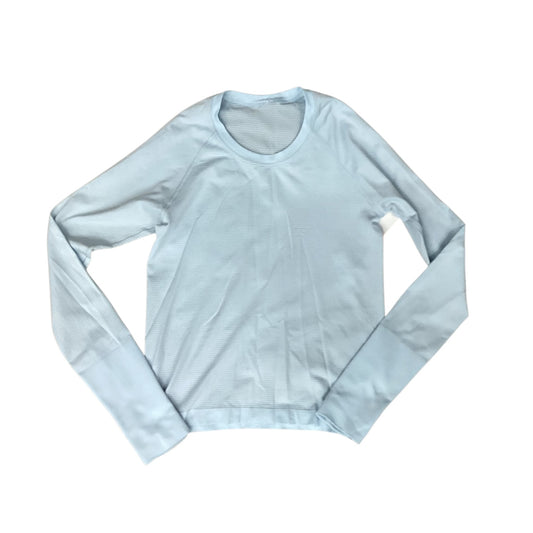 Athletic Top Ls Crewneck By Lululemon In Blue, Size:S