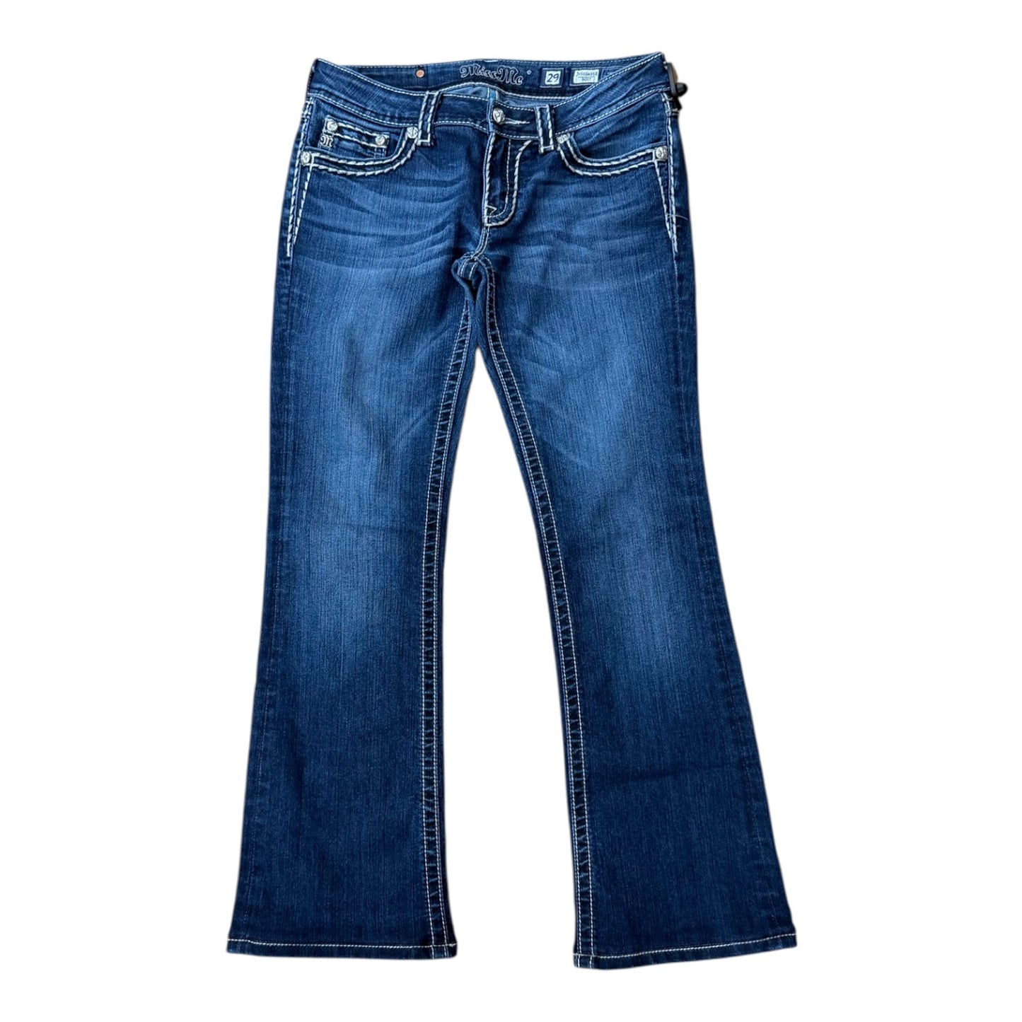 Jeans Boot Cut By Miss Me In Blue Denim, Size:6