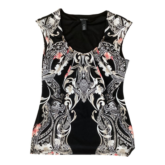 Top Sleeveless By White House Black Market In Black & Pink, Size:Xs