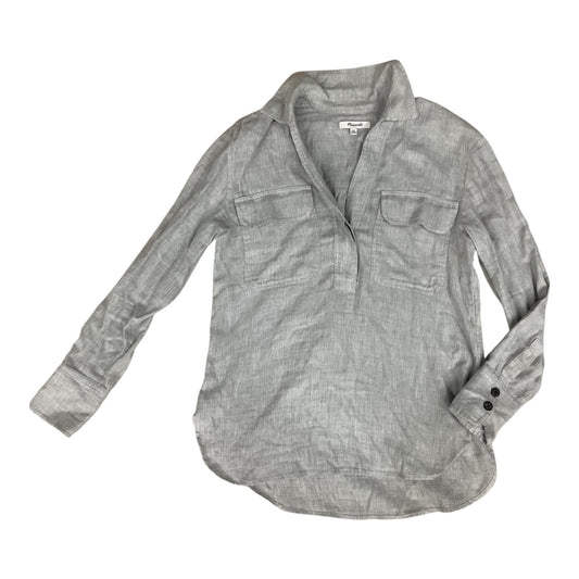 Blouse Ls By Madewell In Grey, Size:Xxs