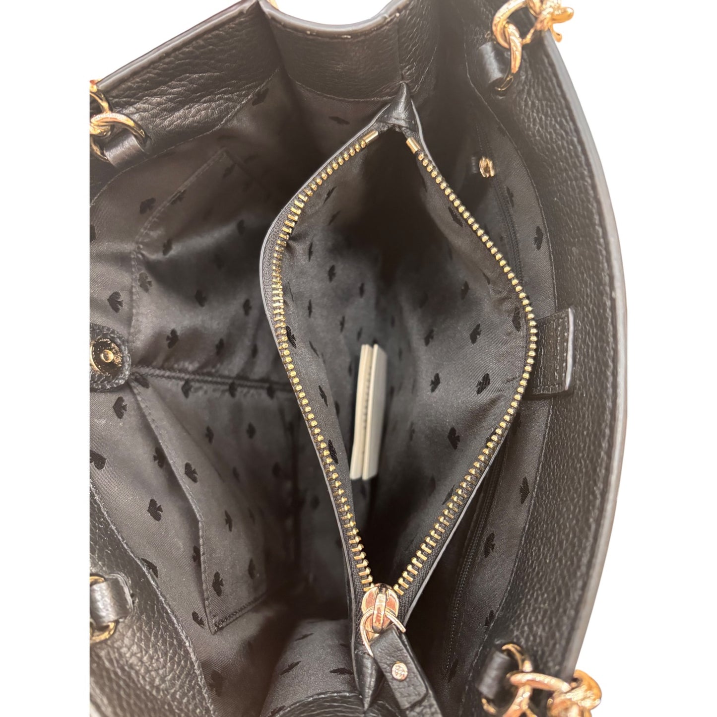 Handbag Designer By Kate Spade In Black & Cream, Size:Medium