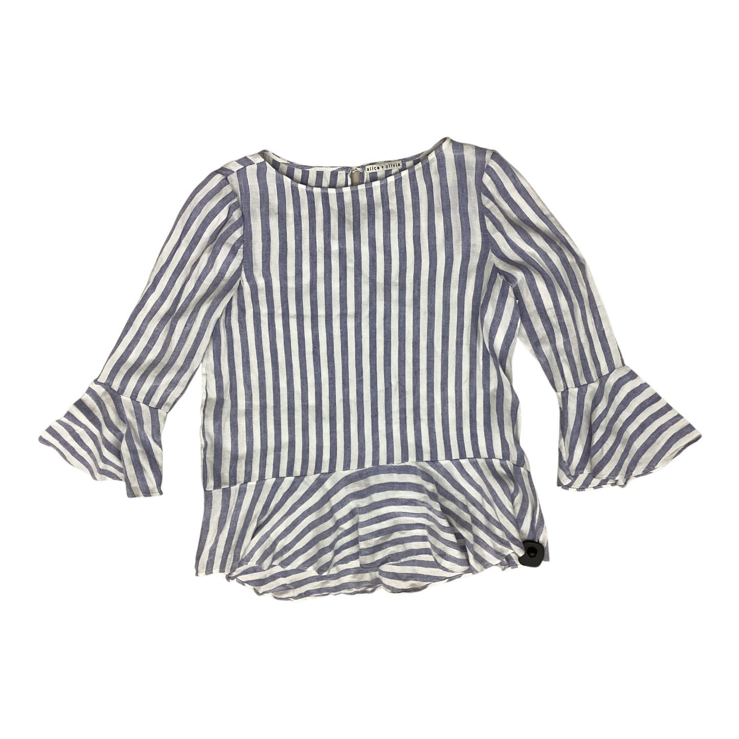 Top Ls Designer By Alice + Olivia In Striped Pattern, Size:L