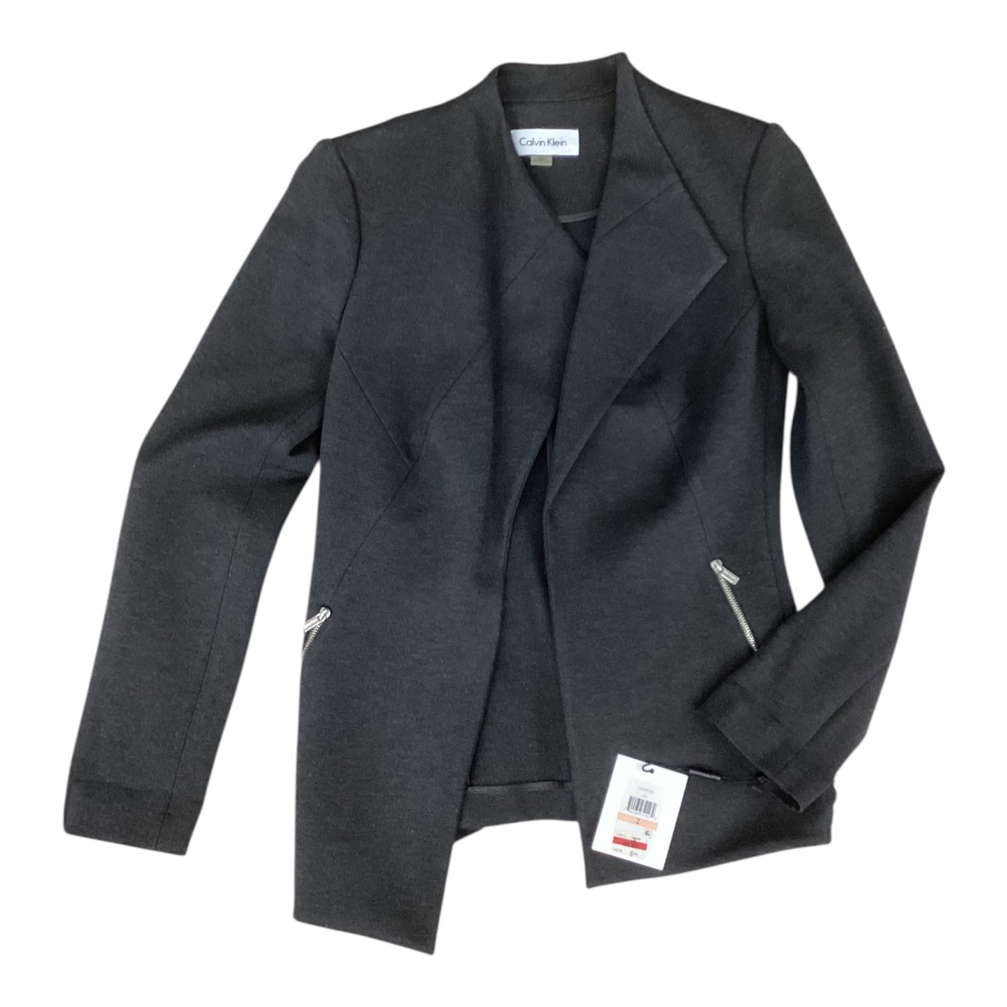 Blazer By Calvin Klein In Grey, Size:Xs