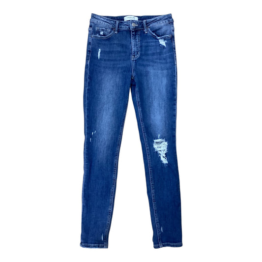 Jeans Skinny By Vervet In Blue Denim, Size:6