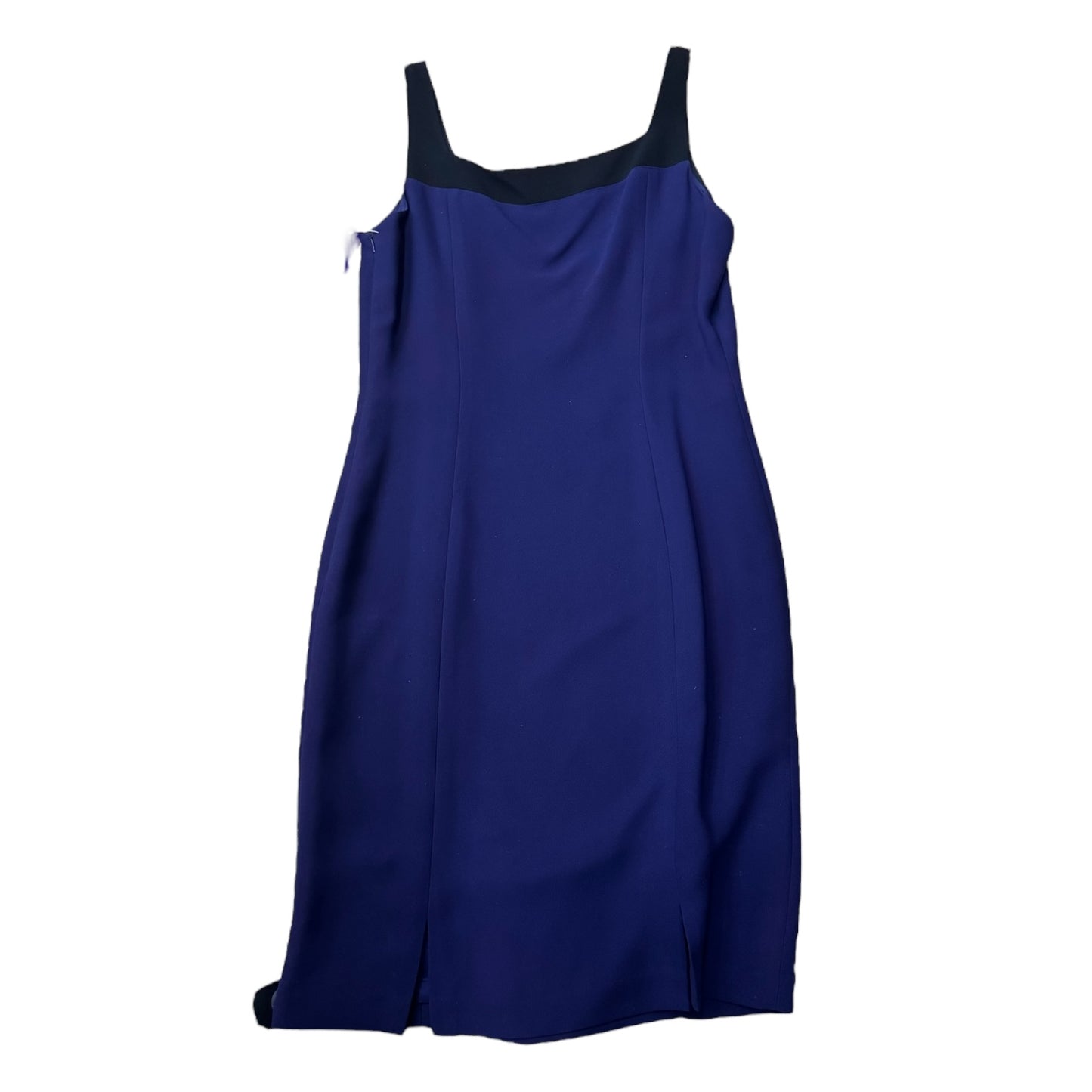 Dress Casual Midi By Casual Corner In Black & Purple, Size:M