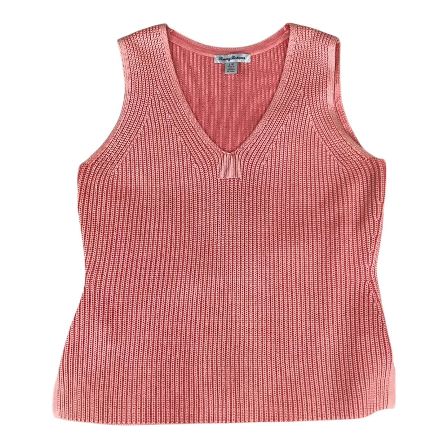 Vest Sweater By Tommy Bahama In Coral, Size:L