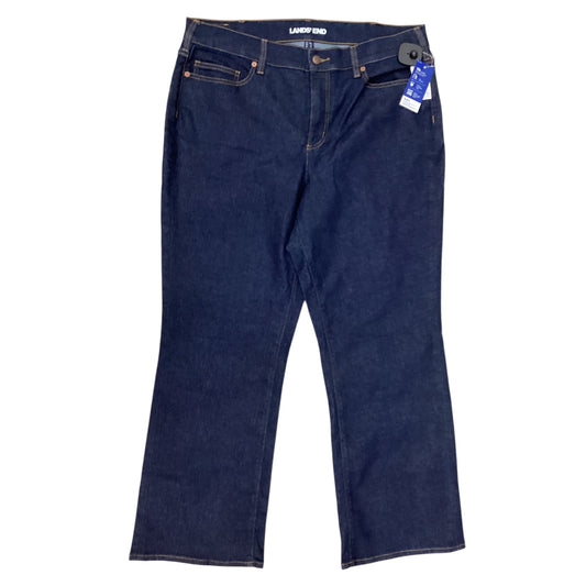 Jeans Straight By Lands End In Blue Denim, Size:18